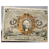 1863 Five Cent Fractional Currency Note