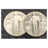 (2) Standing Liberty Quarters 1925, 1926