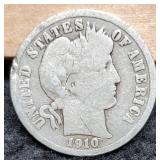 1910-S Barber Dime