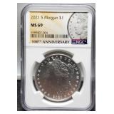 2021-S Slab Morgan Dollar NGC MS69