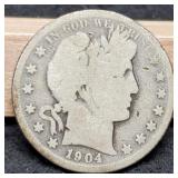 1904 Barber Half Dollar