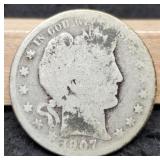 1907-S Barber Half Dollar