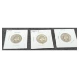 (3) W. Quarters: 1941, 1943-P&S