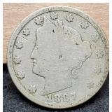 1887 V Nickel