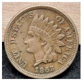 1863 Indian Head Cent Full Liberty