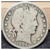 1906 Barber Half Dollar