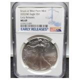 2022 (W) Slab Silver Eagle NGC MS69 Early Releases