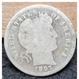 1897 Barber Dime