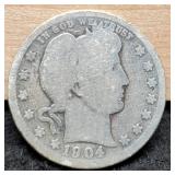 1904-O Barber Quarter