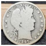 1897 Barber Half Dollar