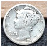 1926-S Mercury Dime VF15 Better Date