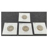 (4) 1941 Washington Quarters