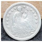 1854 Liberty Seated Half Dime