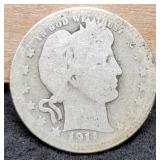 1911-D Barber Quarter