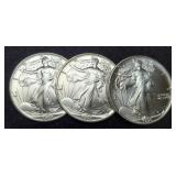 (3) 1990 Silver Eagles