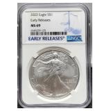 2022 Slab Silver Eagle NGC MS69