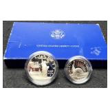 1986-S 2 Proof Coin Liberty Comm. Set w/