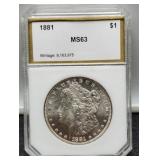1881 Slab Morgan Dollar PCI MS63