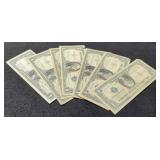 (7) 1957 $1 Silver Certificate Notes