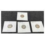 (4) Mercury Dimes: