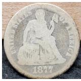 1877 Liberty Seated Dime