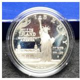 1986-S Proof Silver Dollar Comm. Liberty w/