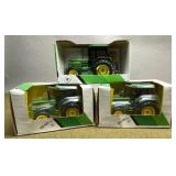 3 - John Deere 1/32 Scale Tractors