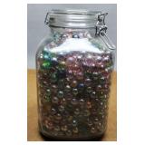 Large Jar of Iridescent Marbles