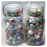 2 - Quart Jars of Marbles