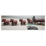 Cast Iron Wagon and Draft Horses