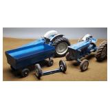 2 Ford Tractors & Flare Bed Wagon