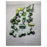 Large Lot of 1/64 Scale JD Tractors