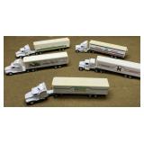 5 - 1/64 Scale Semi Tractor Trailers