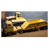 Tonka Dozer & Dump Truck & Trailer