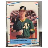 1988 Mark McGwire Rookie Record Card