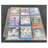 9 Baseball Cards, 