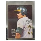 1989 Jose Canseco Baseball Card