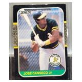 1987 Jose Canseco Rookie Baseball Card