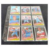 1985 Topps Cardinals Baseball Cards