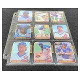 9 Baseball Cards, Chicago Cubs