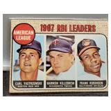 1968 RBI Leaders Baseball Card