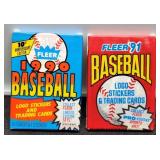 1990 & 1991 Fleer Baseball Card Packs