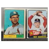 2- Ray Sadecki Baseball Cards