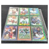 9 Football Cards - 1986 Topps & 1989 WFC