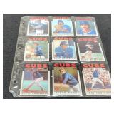 1986 Topps Chicago Cubs Ball Cards