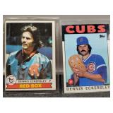 2- Dennis Eckersley Baseball Cards