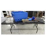 Light Duty Folding Table & Contents