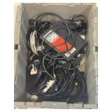Tote Full of Power Supply, Cords, Cables