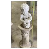 2 pc Garden Statue and Pedestal