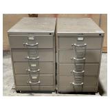 2 - 4 Drawer Steel Case Storage Cabinets